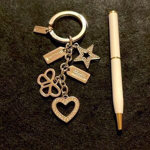 Coach Keychain and Pen Set